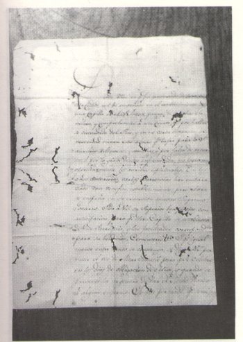 IX - Carta de Jos de Amenbar, escrita en una hoja sin letras de agua, dirigida al Seor Provisor y Vicario Capitular de Buenos Aires Don Mariano de Zavaleta en 1823, con providencia de dicha curia al dorso.